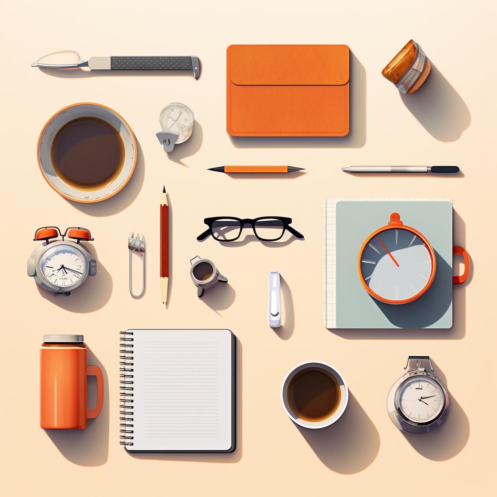 A flatlay of the required materials spread out on a table.