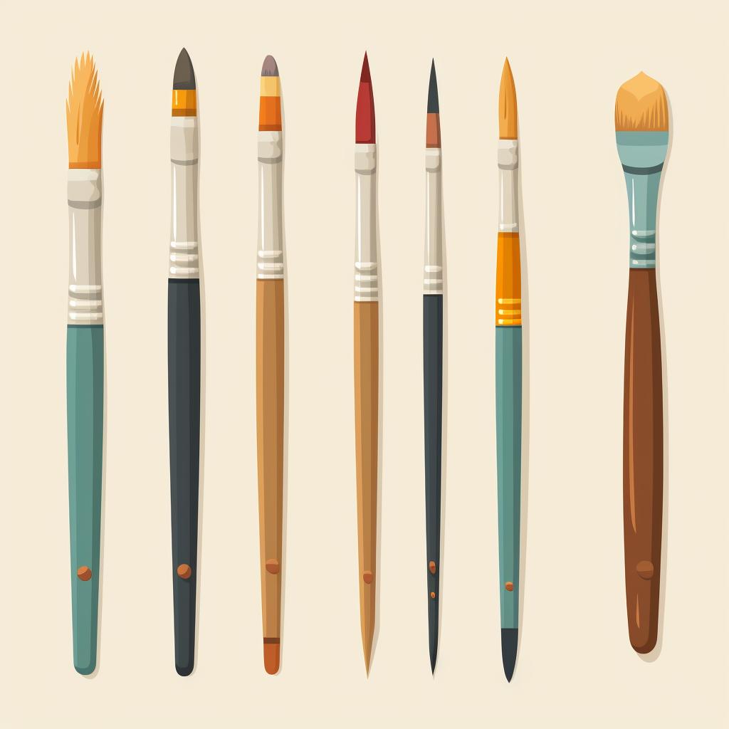 A set of clay sculpting tools